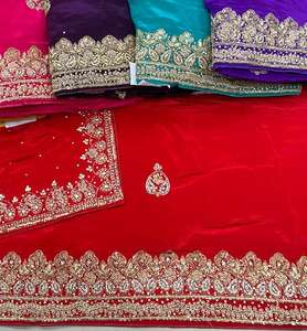 Designer moderne non cousu brodé à la main beaux costumes indien mode avant style traditionnel - Product Image 2