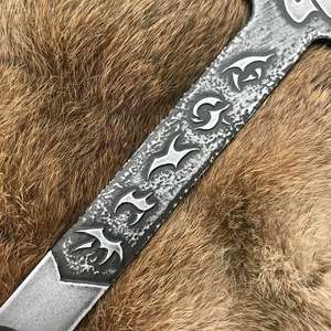 High Quality custom Handmade Damascus Steel <b>Axe</b> Hatchet Outdoor Camping Tool Hand Forged With Protected Cover - Product Image 5