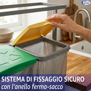 Porta per Sacchi di Raccolta Differenziata 80-110 L, Struttura Modulare in Resina per Uso Interno/Esterno - Product Image 3