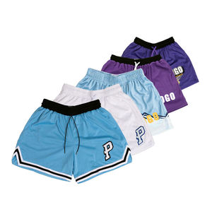 Pantalones cortos deportivos de tela de malla de alta calidad 100% poliéster ropa de gimnasio entrenamiento pantalones cortos de malla personalizados para hombres - Product Image 4