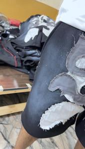 Custom Raw Hem Applique Embroidery <b>Patches</b> <b>Shorts</b> High Quality Streetwear Baggy Distressed <b>Shorts</b> - Product Image 6