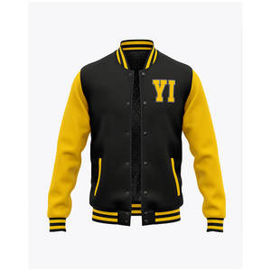 Blouson d'université de Baseball personnalisé avec manches en cuir - Product Image 4