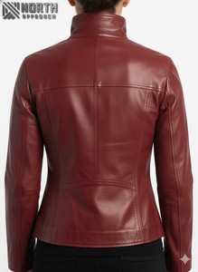 Último diseño moda mujer moda chaqueta precio al por mayor mujeres cuero moda chaquetas señoras chaqueta de cuero personalizado - Product Image 2