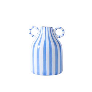 Vaso in <span class=keywords><strong>Ceramica</strong></span> Nordico Dipinto a Mano con Doppio Manico e Strisce, <span class=keywords><strong>Centrotavola</strong></span> per Casa, Ufficio, Matrimonio, Regalo <span class=keywords><strong>di</strong></span> Compleanno Unico per Donne - Product Image 6