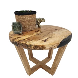 Table de créateur en bois de résine de conception de style classique faite à la main Table d'angle de décoration de meubles de bar et d'hôtel de restaurant - Product Image 5