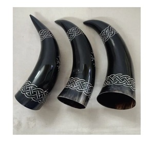 Elegant Handmade Ceramic Viking Drinking Horn Mug Polished Horn Design for Beer Wine Mead Targeted Nordic <b>Fans</b> - Product Image 3