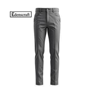Pantaloni formali classici da uomo comodi pantaloni eleganti da ufficio grigi ideali per incontri d'affari eventi pantaloni firmati - Product Image 1