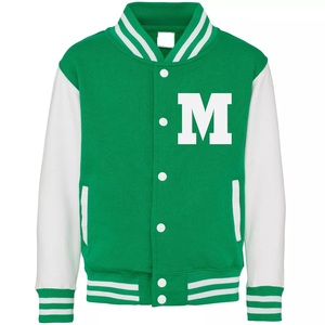 Wholesale Men's Casual Slim Fit Cotton <b>Baseball</b> <b>Bomber</b> <b>Jacket</b> Varsity Letterman Style Stand Collar Windproof Breathable - Product Image 1