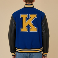 Veste universitaire décontractée en cuir coupe-vent de qualité supérieure, personnalisable, avec logo frontal, équipes de football américain, hommes et jeunes