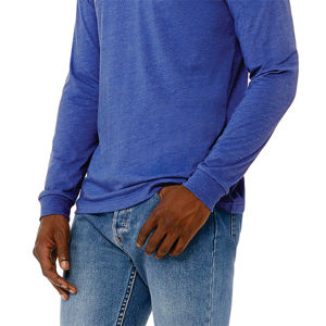 Airlume – T-Shirt à manches longues 52% coton peigné et anneau, 48% Poly 32 simple 4.2 oz True Royal unisexe, résistant à la chaleur CVC - Product Image 5