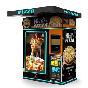 Máquina Expendedora de Pizza Hi PIZZA 24/7 Automática con Pantalla Táctil, Pago con Monedas y Tarjetas, Acero Inoxidable Negro, Capacidad para 150-200 Piezas - Product Image 1