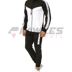 Costume personnalisé de haute qualité design pour hommes sweat à capuche à cordon zippé et imprimé à pois survêtement - Product Image 1