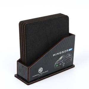 Juego de 4 Posavasos MG Ecológicos con Soporte Personalizado de MDF (con Caja), Laminación de Alto Brillo de MDF, EVA - Product Image 5