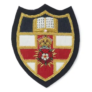 LONDON UNIVERSITY BLAZER BADGE hand made gold bullion wire crest badges | garments fashion badges hand made