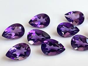 Amatista Natural Talla Pera 6x9 mm Facetada - Amatista Suelta de Primera Calidad - Product Image 4