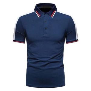 Ropa de hombre, camisa polo de alto rendimiento, logotipo personalizado de poliéster/algodón, camisetas de Golf, cuello redondo sólido, técnica teñida Lisa personalizable - Product Image 3