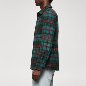 Camisa de Franela Sólida a la Moda, Tejido Suave de Algodón/Lana Cepillada, Transpirable, Ecológica, Ajuste Cómodo, Costuras Duraderas para Uso Casual - Product Image 5