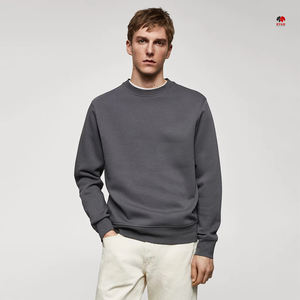 เสื้อฮู้ดดี้ปักลายล่าสุด คอกลม สำหรับผู้ชาย เสื้อสเวตเชิ้ตแบบยูนิเซ็กซ์ สกรีนโลโก้ได้ ผ้าฝ้าย 100% สไตล์วินเทจ เสื้อสเวตเชิ้ตคอกลมแบบเรียบ - Product Image 2