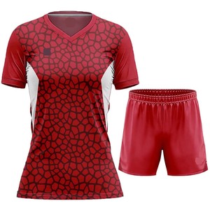 Ensemble de maillots de football personnalisés pour femmes, nouvelle saison 2025, impression par transfert thermique, 100% polyester extensible, respirant, séchage rapide - Product Image 1