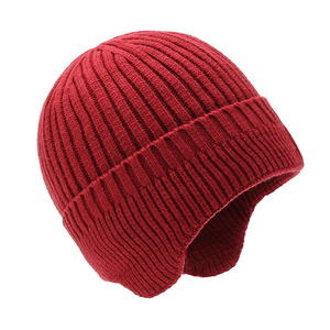 Gorro de Invierno de Alta Calidad para Protección de Orejas, Gorro de Acrílico Liso con Estampado y Bordado OEM de Fábrica, Gorro Jacquard - Product Image 4