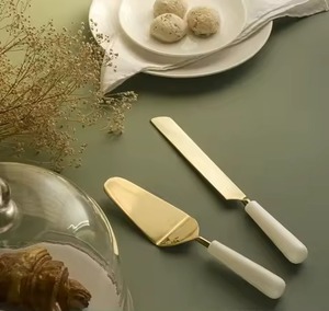 Juego de cuchillo y servidor de pastel de acero inoxidable, cortador de pastel, pala de Pizza, juego de servidor de pastel - Product Image 4