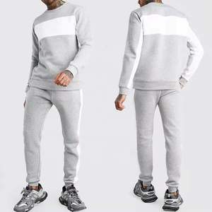 2024 último diseño personalizado Logo cuello redondo hombres chándales y venta al por mayor chándales de secado rápido Skin Fit Jogging trajes - Product Image 4