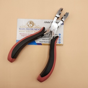 Alicates preadheridos de punta plana en forma de U dual profesional, herramienta de estilismo de lazo de pelo de acero inoxidable, extensiones de cabello de queratina, enlace de fusión - Product Image 3