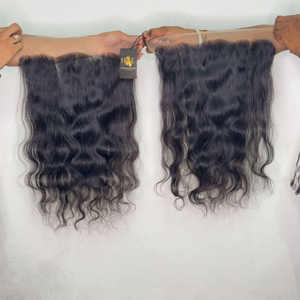 Peluca con malla frontal Paquete de cabello virgen brasileño, venta al por mayor 13x6 HD Cierre de encaje Pelucas de cabello humano frontal Cabello crudo de onda profunda - Product Image 2