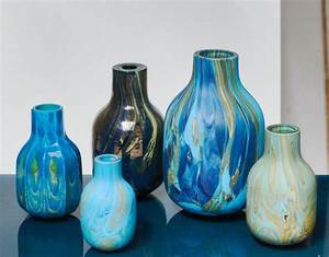 Innovador jarrón de mármol y vidrio de cierre abierto para el hogar Diseño de sala de estar Muebles de jarrón de flores únicos - Product Image 5