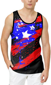 Gilet sans manches à sublimation imprimé de logo personnalisé pour hommes, vêtements de sport respirants, tricotés anti-rétrécissement, débardeurs décontractés, broderie 3D - Product Image 5