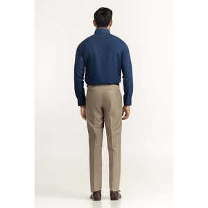 Chemises habillées décontractées pour hommes coupe moderne 100 % coton popeline tissé uni à rayures taille 3XL pour l'automne - Product Image 6