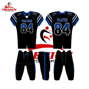 Jersey de práctica de fútbol americano para adultos de manga corta transpirable de malla de sarga de aparejos personalizados, uniforme de sublimación para hombres - Product Image 1