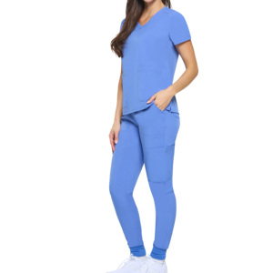 Pantalones Jogger Cargo con Cuello en V para Mujer, Ajustados, Profesionales, con Logotipo OEM Personalizado, de Tela Twill, para Uso Hospitalario, para Hombre - Product Image 1