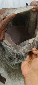 <b>Grey</b> Hair <b>Wig</b> Premium Human Hair Extensions for Stylish Look - Product Image 6