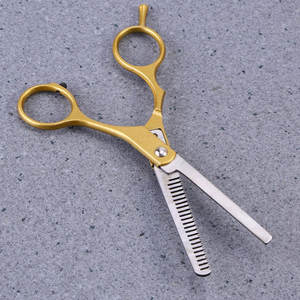 กรรไกรตัดผมสแตนเลสแบบมืออาชีพปลายใบมีดคมเครื่องมือด้านความงามสำหรับช่างตัดผมสไตลิสโกลด์ - Product Image 3