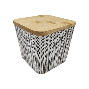 Nordic Cartoon Pattern A5 Melamine Eco-Friendly Stackable <b>Food</b> Storage Container with Clip-On Lid and Seal for Canister Use - Product Image 3