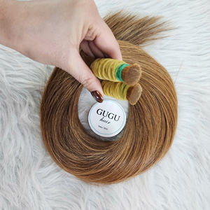 100% Raw Super Double Silky Straight 24 Inches Human Vietnamese <b>Hair</b> Extensions Bulk #14 Brown <b>Color</b> Customized for Women - Product Image 2