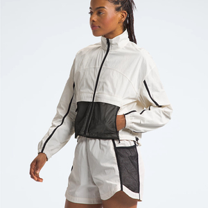 Streetwear réfléchissant personnalisé en deux pièces Ensembles coupe-vent veste courte en nylon Zip Plus Size Techniques imprimées - Product Image 3