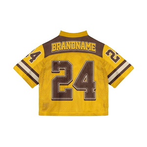 Custom Manufacturer's <b>Men's</b> American Vintage Soccer Football Jersey Oversized Boxy Mesh V-Neck <b>Crop</b> Automated Cutting Technique - Product Image 6