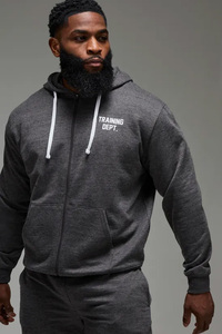 Sudadera de invierno 2025 para hombre de gran tamaño con serigrafía Sudadera con capucha con cremallera Calidad de algodón pesado Impresión de logotipo personalizado OEM - Product Image 2