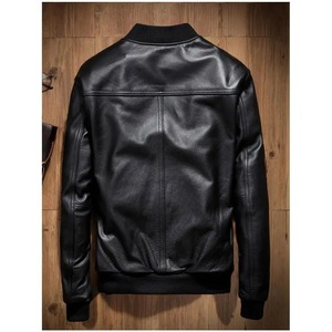 Warm and Windproof <b>Winter</b> <b>Leather</b> <b>Jacket</b> for Men Premium Quality Solid Color Customized <b>Leather</b> <b>Jacket</b> for Men - Product Image 6