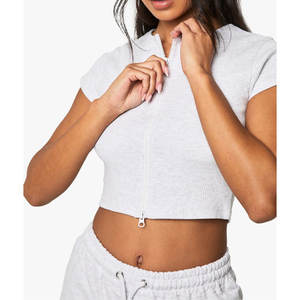100% coton gros femmes survêtements séchage rapide survêtements manches courtes femmes respirant survêtements - Product Image 3