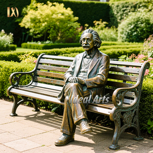 Estatua de Einstein de bronce fundido de tamaño real, figura de científico clásico, escultura para jardín al aire libre, decoración de parque escolar - Product Image 4