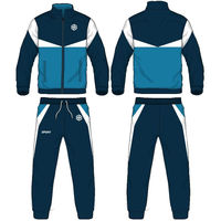 Ensemble de survêtements de football personnalisés pour entraînement en groupe, imprimés par transfert thermique, respirants, à séchage rapide, en polaire, unisexe, avec veste à cordon et pantalon