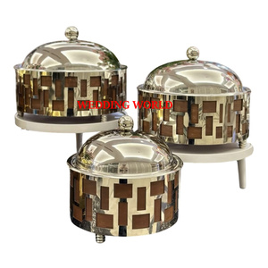 Nouvelle Collection De Hotpot En Métal Pour Le Ramadan Excellente Qualité Réchauffeur De Nourriture De Table Vente Chaude Designer De Luxe Casserole En Métal - Product Image 6