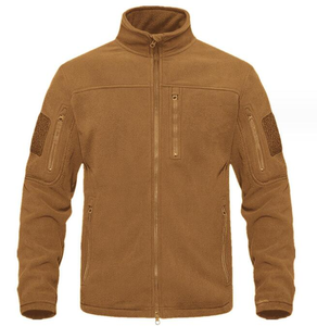 Chaqueta táctica de lana con logotipo personalizado de alta calidad para hombre, Abrigo con capucha de lana Polar para senderismo deportivo transpirable térmico para exteriores - Product Image 4