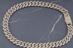 High Quality Legacy Iced Standard <b>Moissanite</b> Diamond Studded 18mm Raised Prong Set Cuban <b>Chain</b> for Men's Hop Hop Fashion - Product Image 3