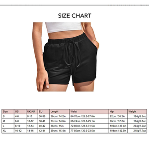 Short de course extérieur respirant pour femme avec taille élastique cordon de serrage poche latérale bord brut coupe ample décorée d'un nœud - Product Image 4