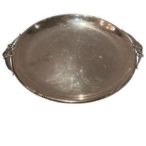 Hotels Restaurants and Home <b>Kitchen</b> Serving Usage Rounded Shape Custom Design <b>Copper</b> Metal Serving Trays with <b>Handles</b> - Product Image 6