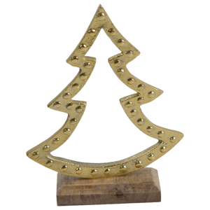 Decoración de mesa de Navidad de aluminio, diseño de acabado festivo de árbol, lo mejor para decoración de Navidad, decoración de diseño de árbol de Metal festivo - Product Image 2